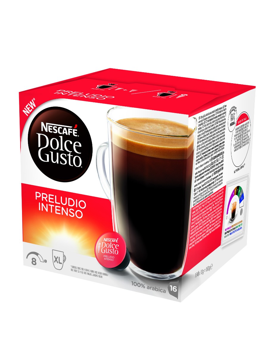 NESCAFÉ® DOLCE GUSTO® PRELUDIO INTENSO KAVA 16 KAPSULIŲ