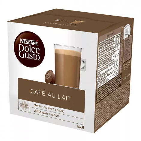 NESCAFÉ® DOLCE GUSTO® CAFÉ AU LAIT KAVA 16 KAPSULIŲ