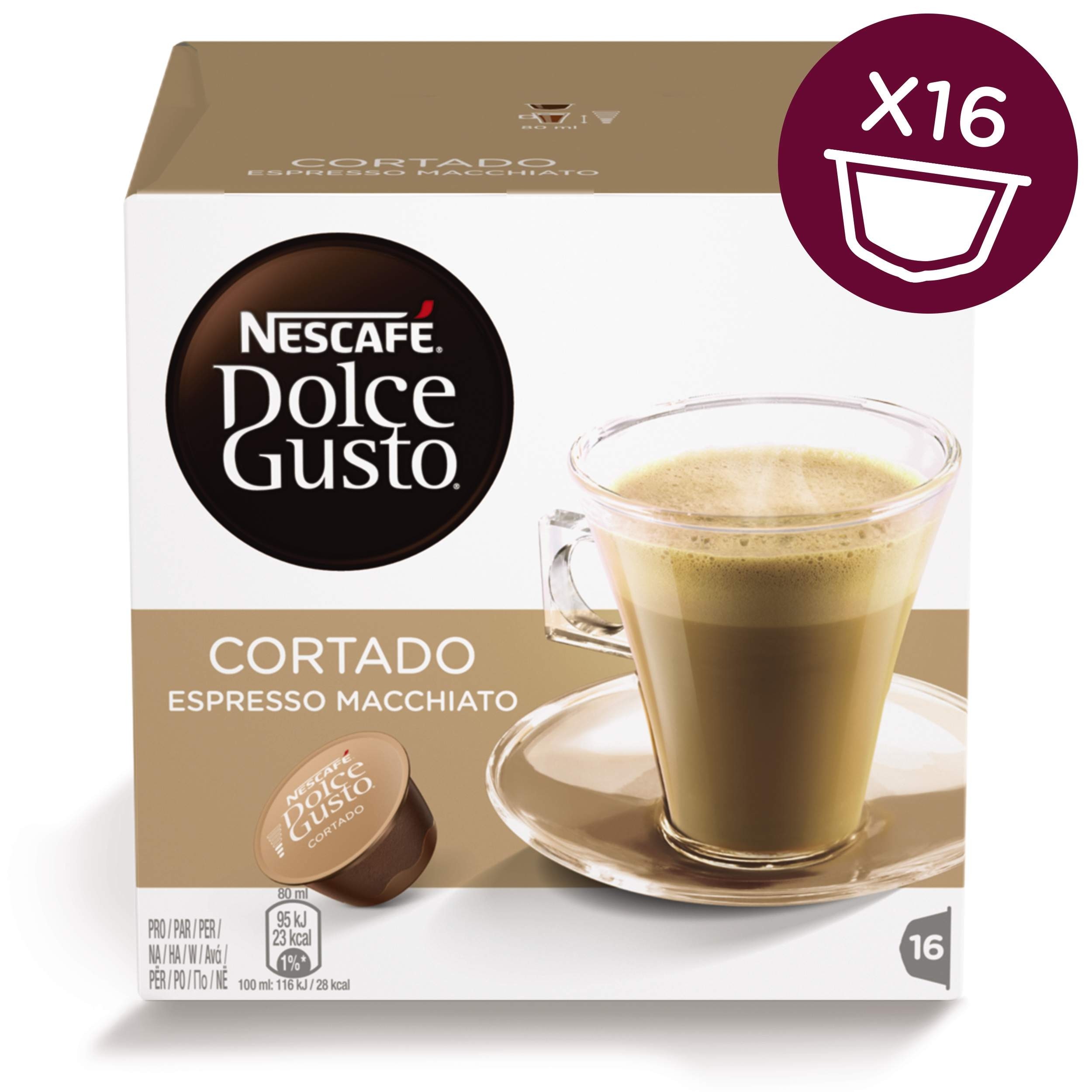 NESCAFÉ® DOLCE GUSTO® CORTADO KAVA 16 KAPSULIŲ