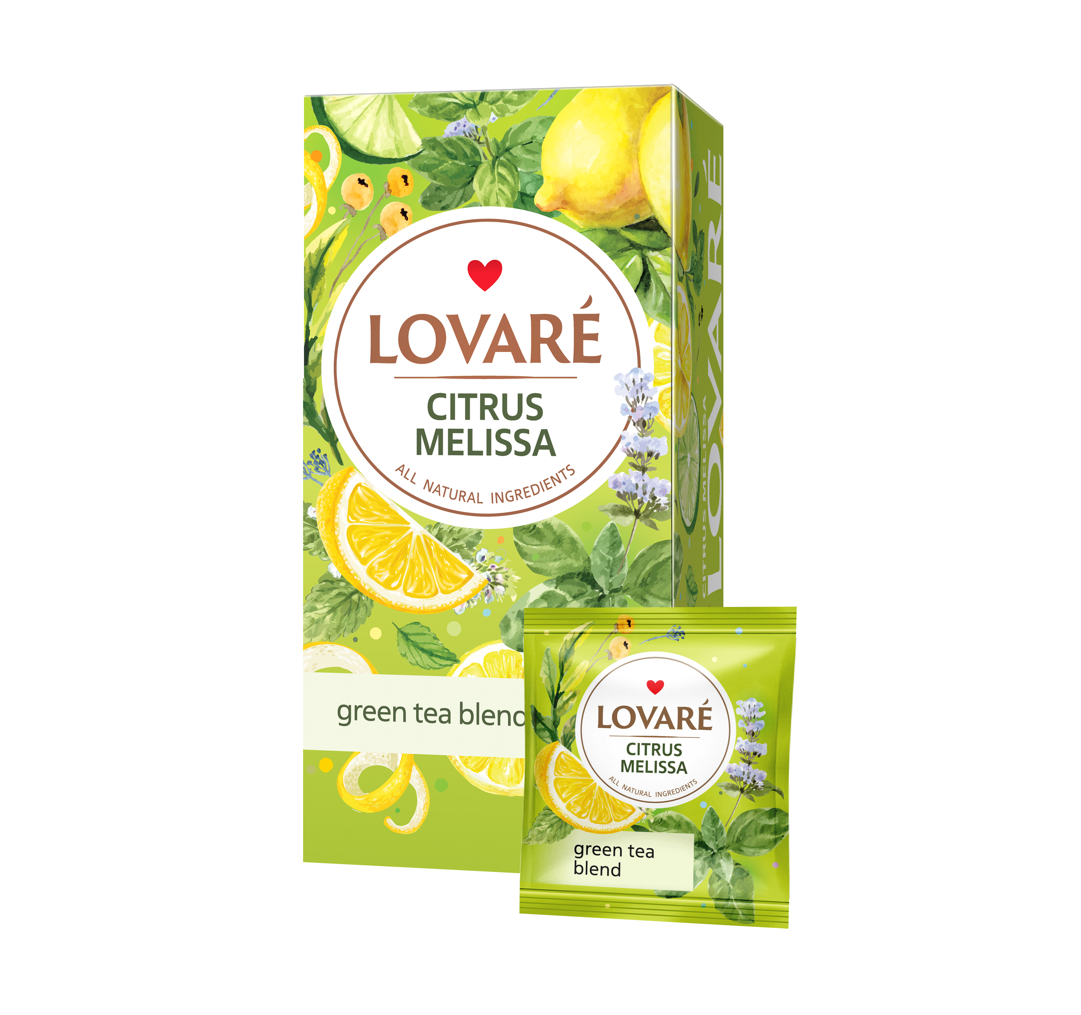 Lovare Citrus Melissa – Žolelių Arbata su Citrusinėmis Natomis (24 pak.)