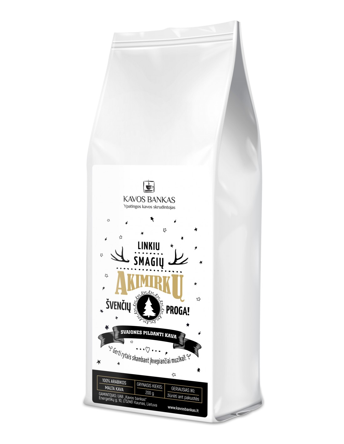 Šventinė kava Smagių akimirkų, malta 200g.