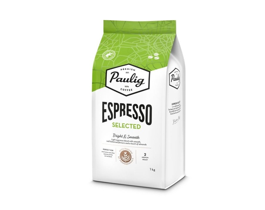 Paulig Selected Espresso kavos pupelės 1kg