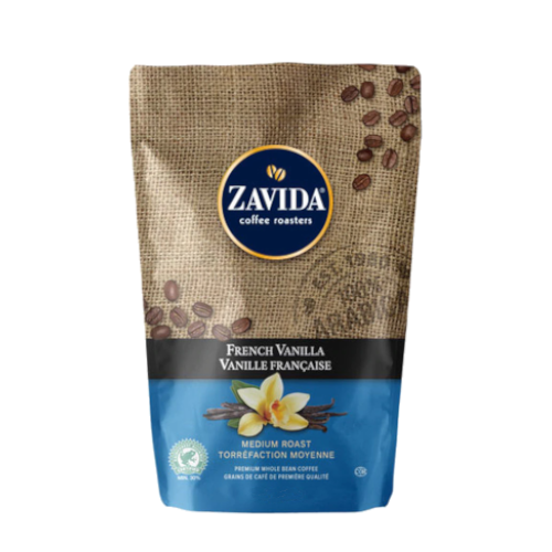 ZAVIDA prancūziškos vanilės skonio kavos pupelės 340 g.
