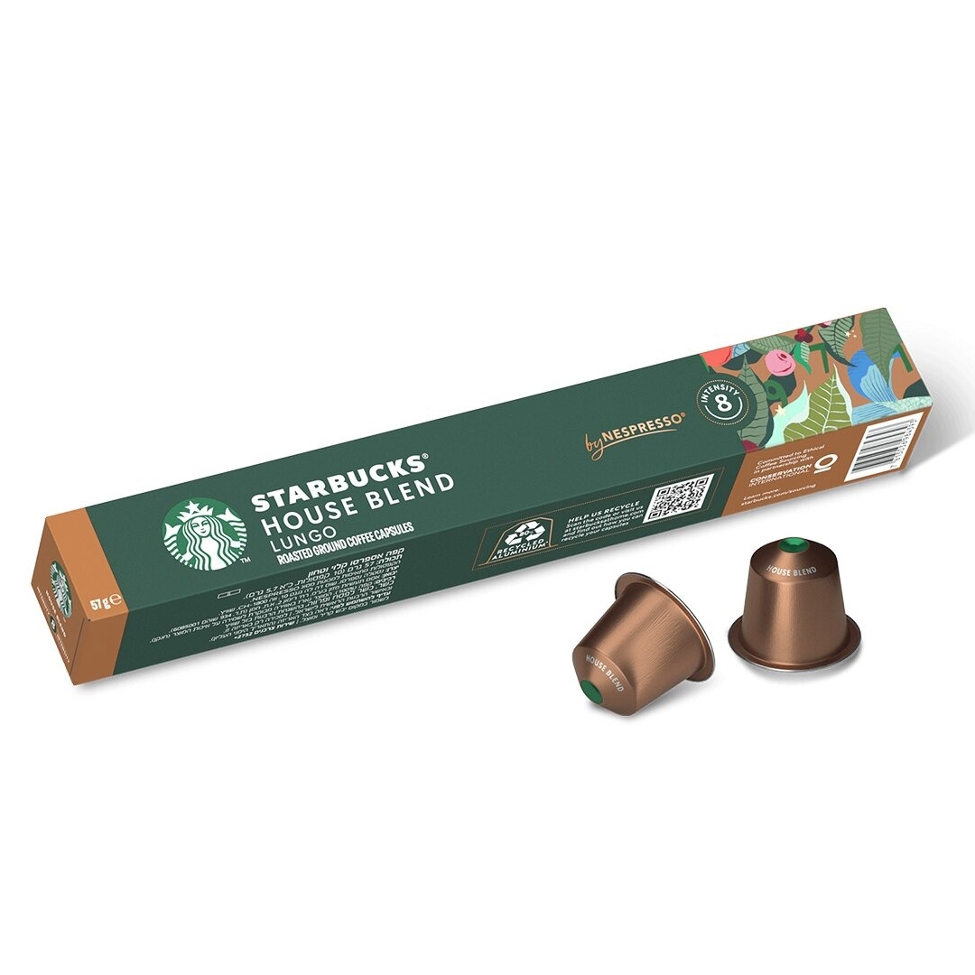 Kavos kapsulės, suderinamos su Nespresso® Starbucks House Blend Lungo, 10 vnt.