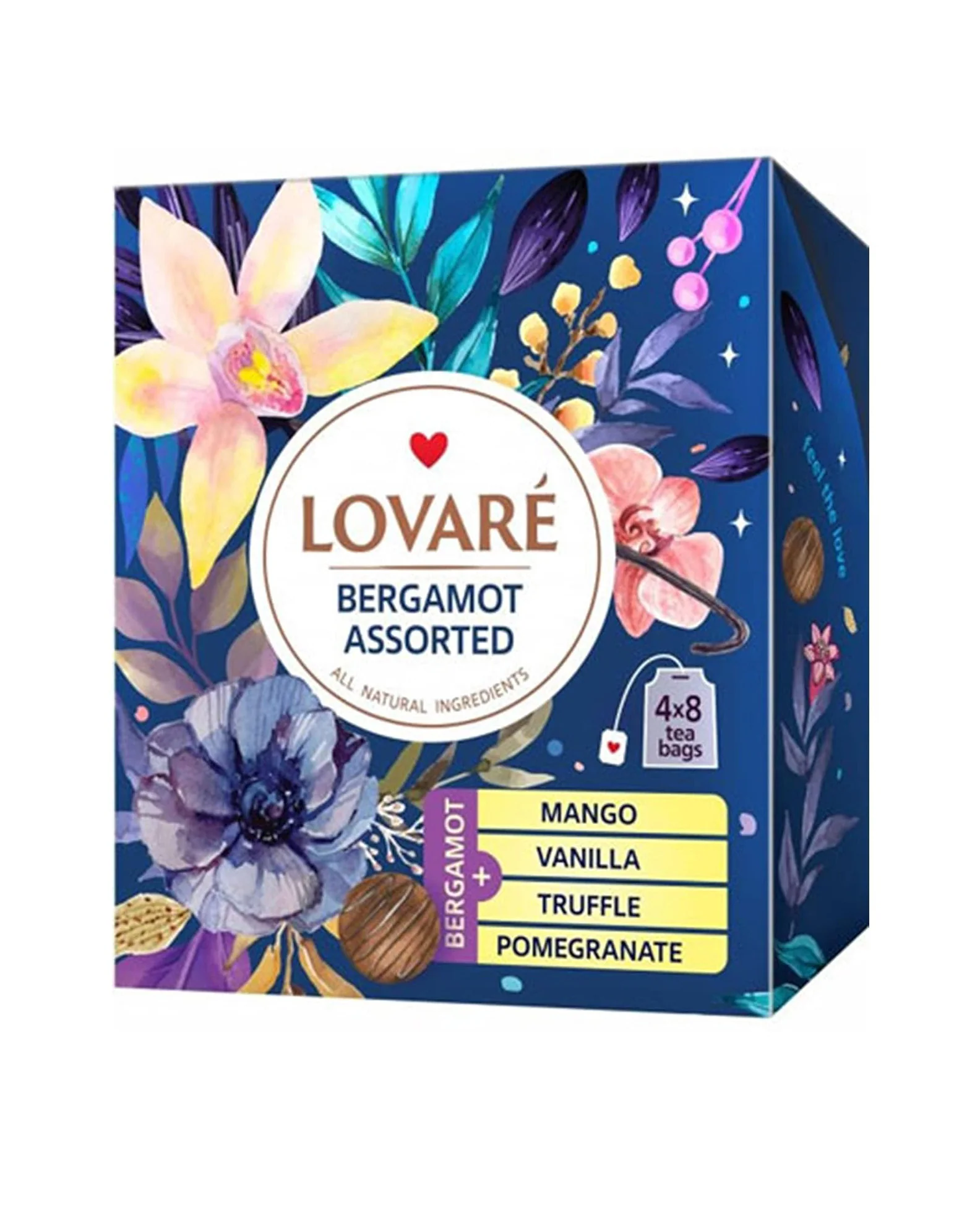 LOVARE bergamote juodoji arbata 4×8 (32 pak.)