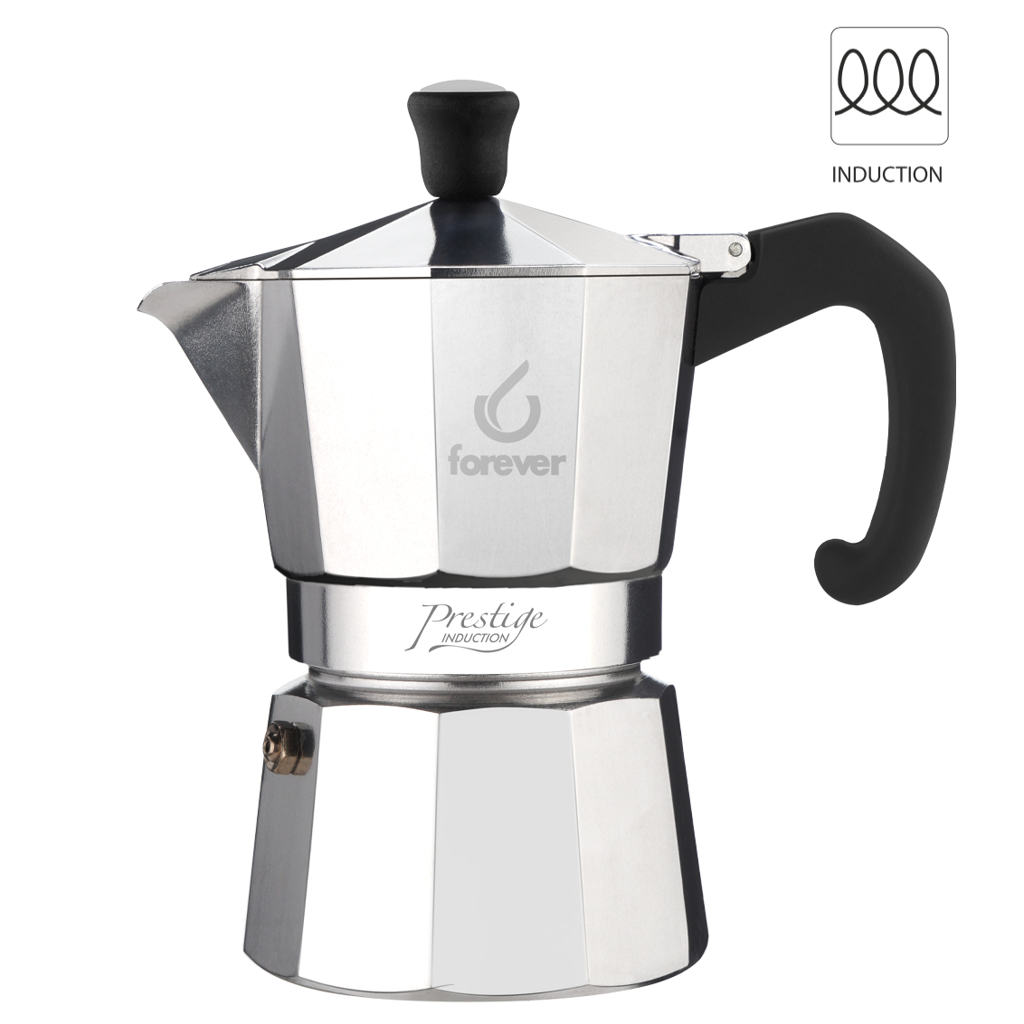 Moka kavavirė Forever Miss Moka Prestige Induction 2-cup, 120 ml