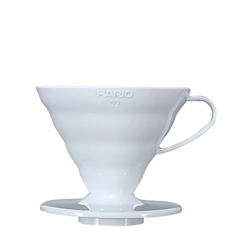 Plastikinis kavinukas Hario V60-02, baltas