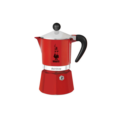 Bialetti Rainbow Espresso Kavinukas – Puikiai Paruošta Kava Jūsų Namams 6 puodelių red