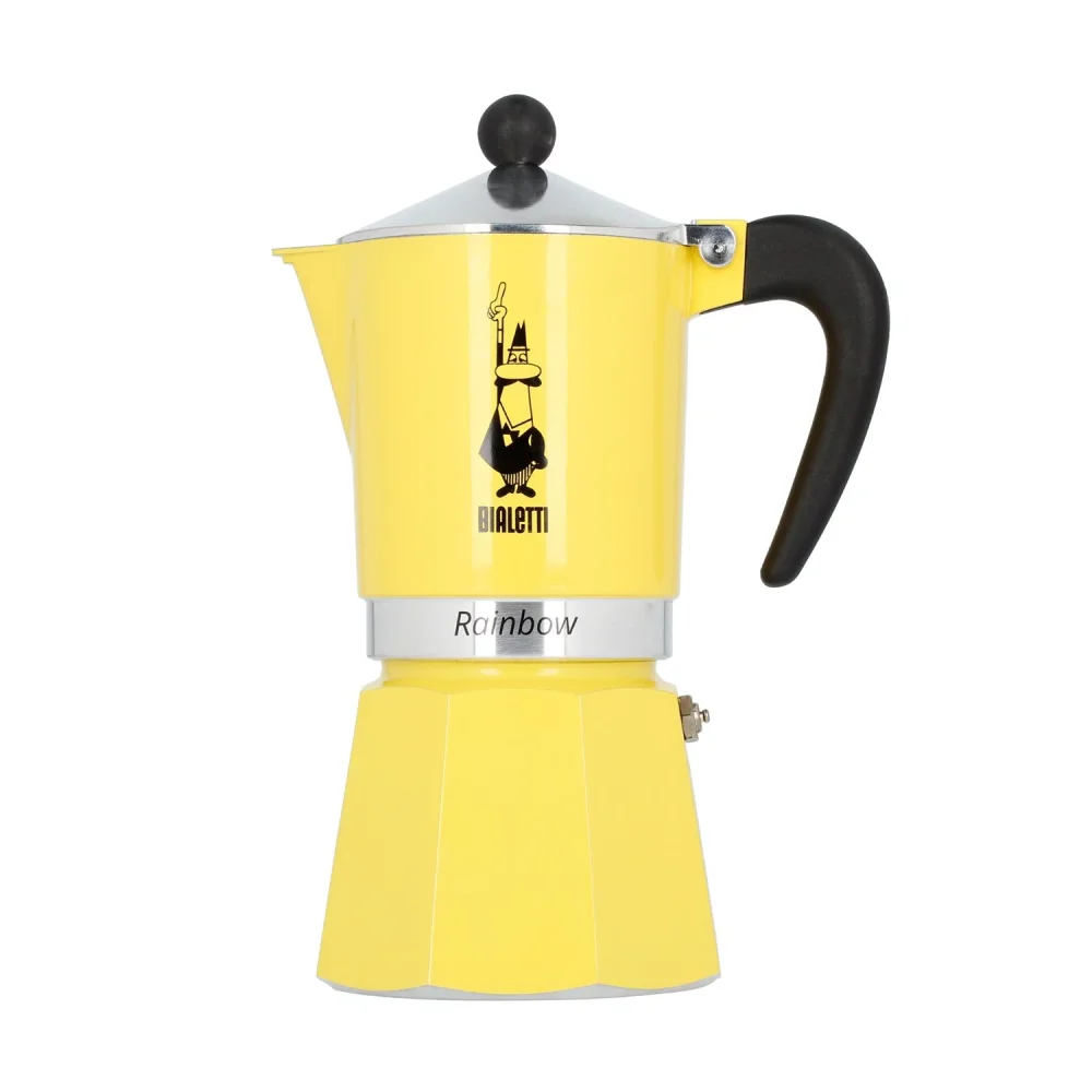 Bialetti Rainbow Espresso Kavinukas –  6 puodelių (smilkus apačios apibraižymas)