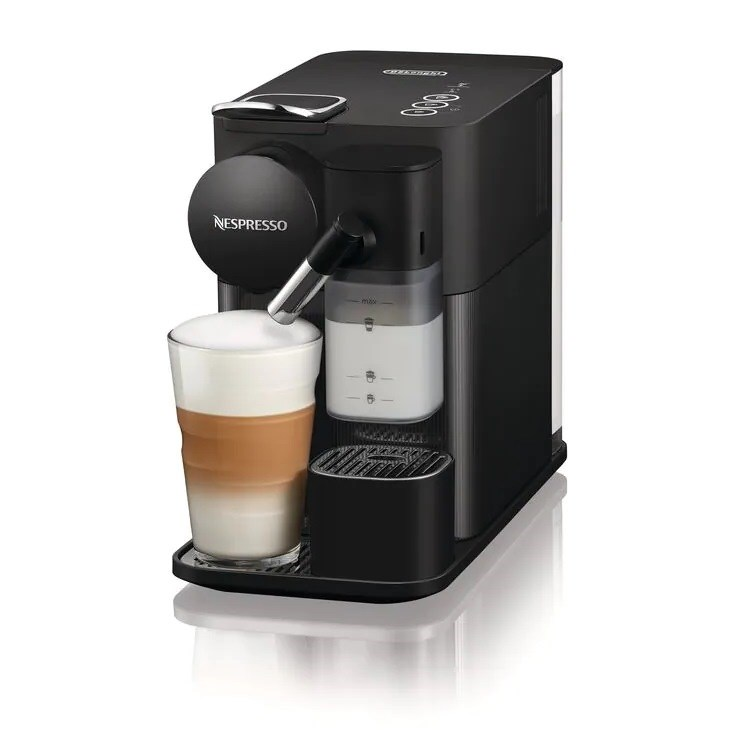 Kavos aparatas Delonghi EN510.B Lattissima One skirtas Nespresso kapsulėms, su pieno plakikliu, juodas