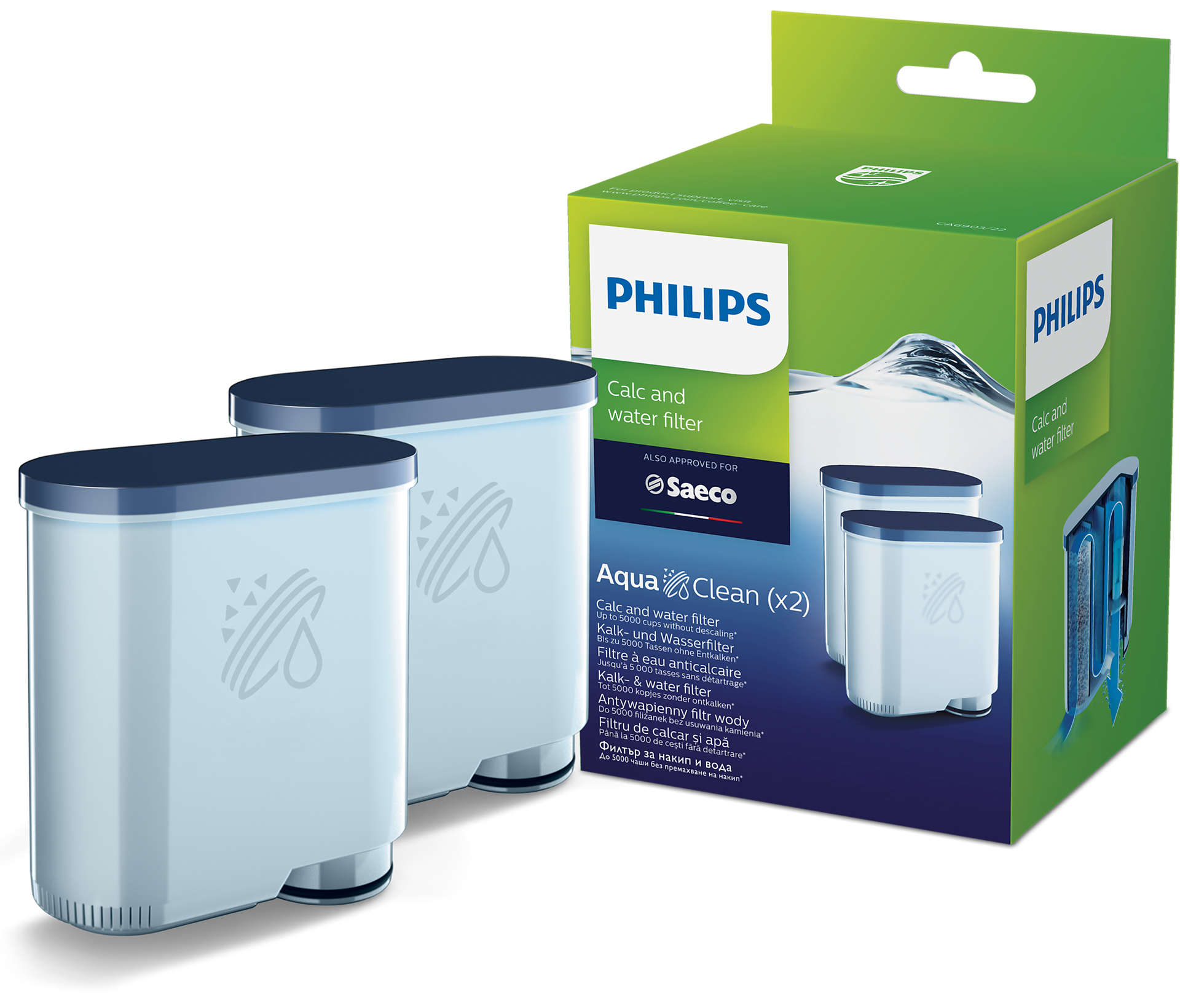 Vandens filtras Philips AquaClean CA6903, skirtas kavos aparatui