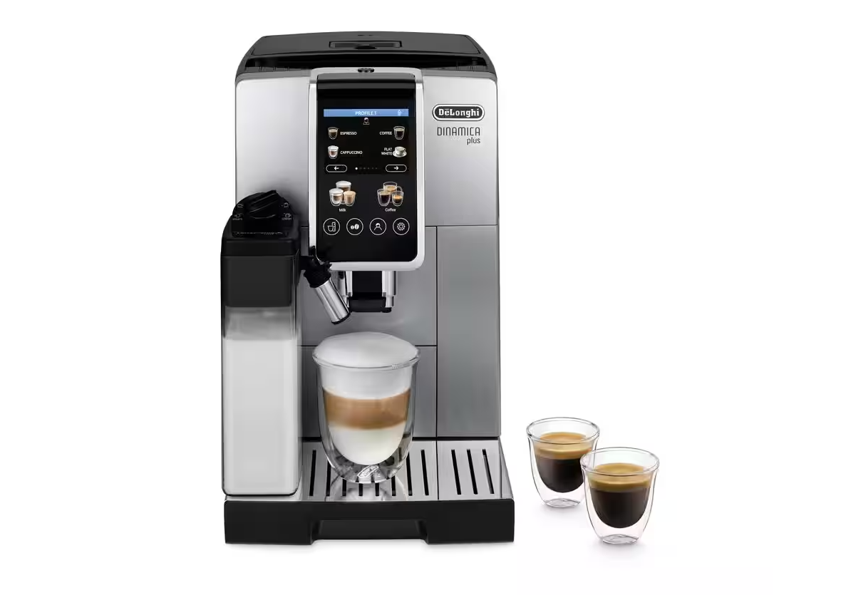 Kavos aparatas Delonghi Dinamica Plus ECAM380.85.SB Nerūdijantis plienas/Juoda