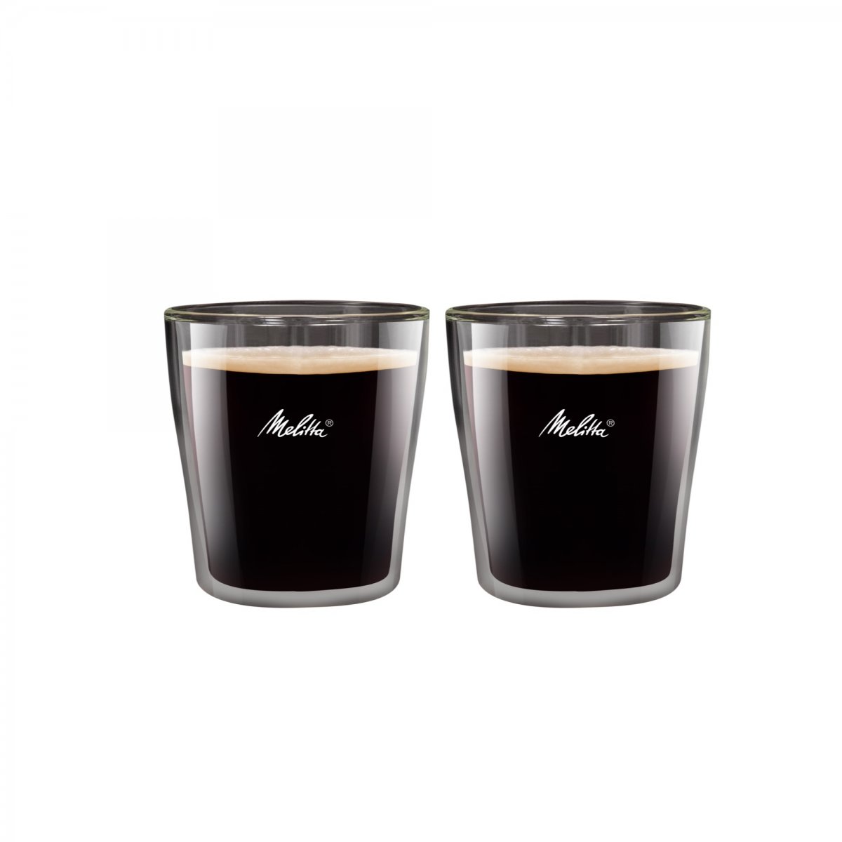 MELITTA dvigubo stiklo puodeliai 80 ml