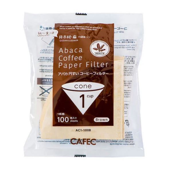 CAFEC Abaca Kavos filtrai, 01 dydis, 100 vnt. popierinis.