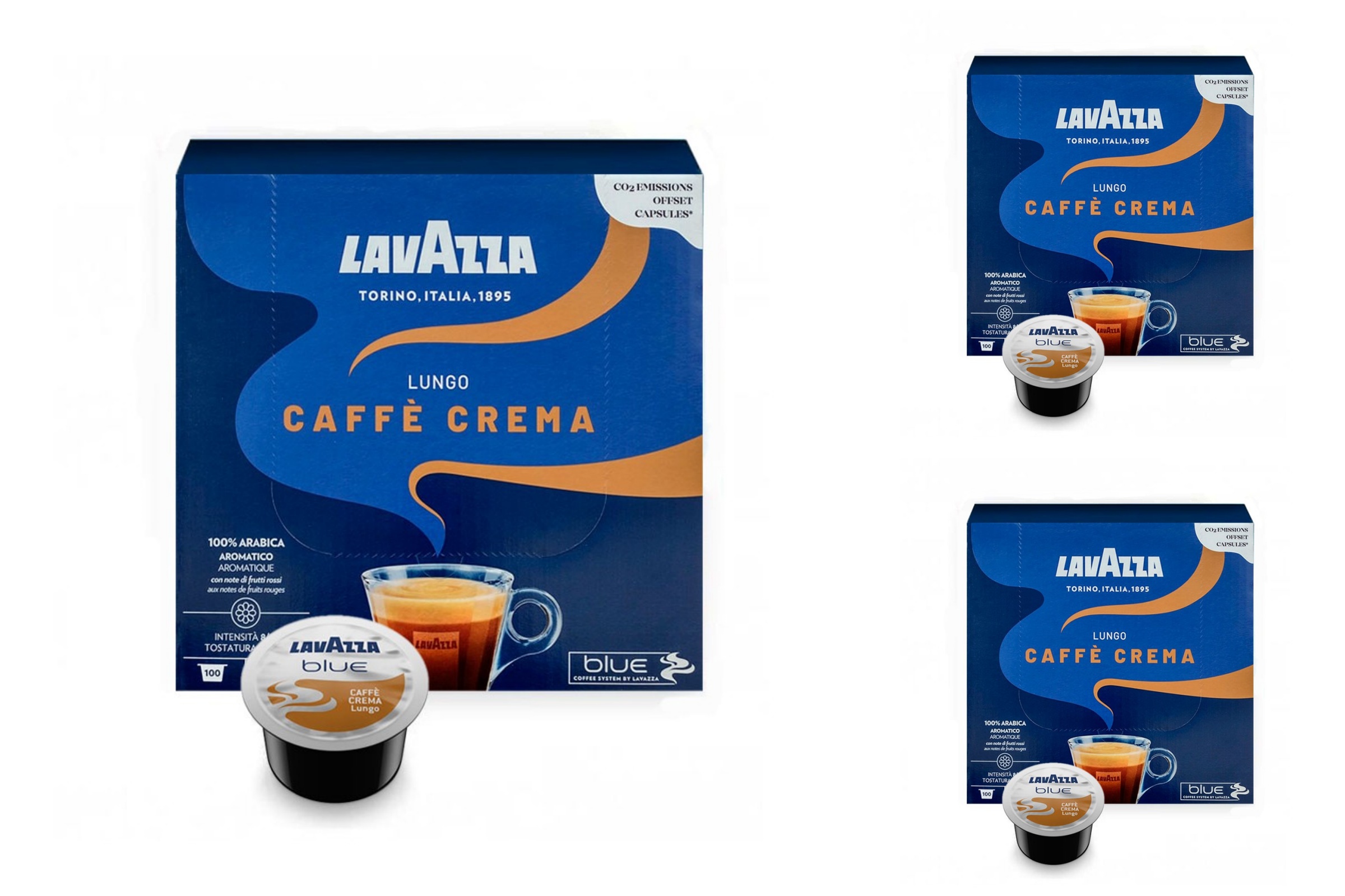 Kavos kapsulės LAVAZZA BLUE CAFFE CREMA LUNGO 300 vnt.