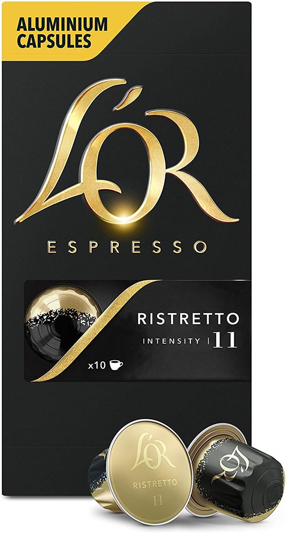 Kavos kapsulės L'OR Ristretto, Nespresso aparatui, 10 kaps., 52g