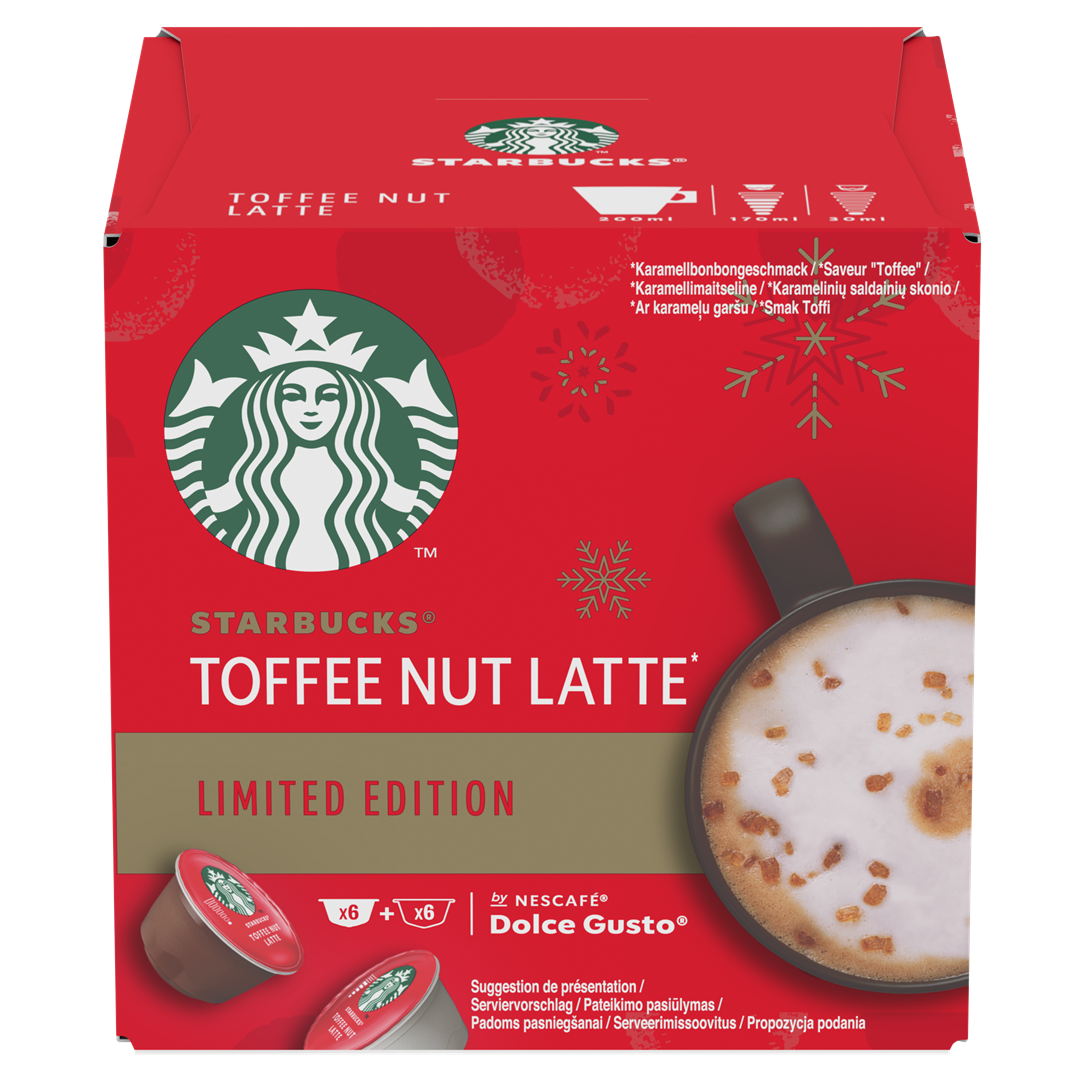 Kavos kapsulės STARBUCKS DOLCE GUSTO Toffee Nut Latte 6+6 kaps.