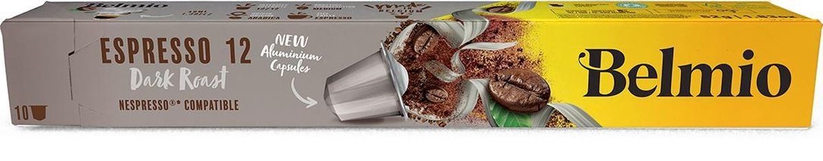 Belmoca Belmio Sleeve Espresso Extra Dark Roast Coffee Capsules for Nespresso coffee machines