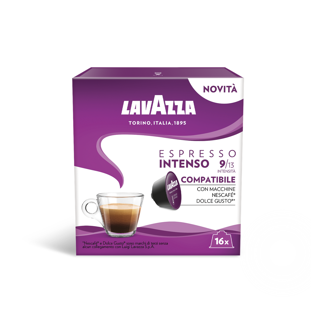 Kavos kapsulės LAVAZZA Espresso Intenso, Dolce Gusto aparatams, 16 kaps. 128 g.