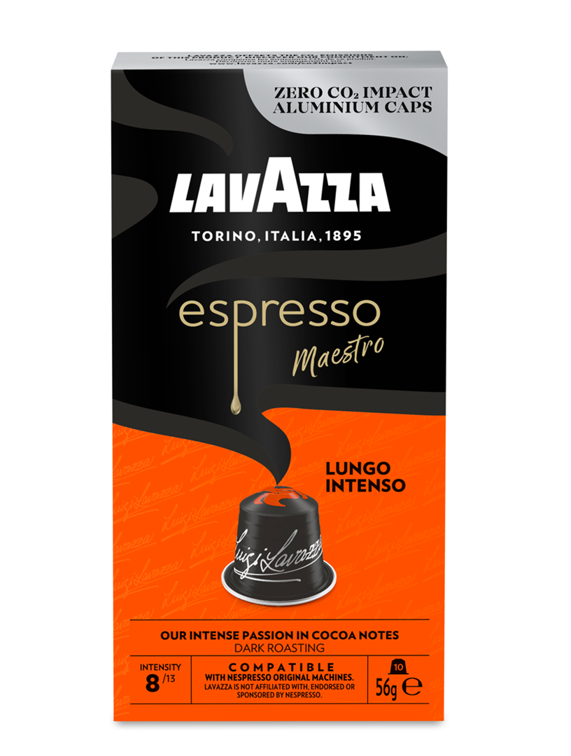 Kavos kapsulės LAVAZZA Lungo Intenso, Nespresso aparatui, 10 kaps., 56 g.