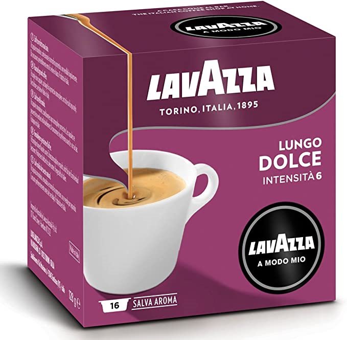 Kavos kapsulės Lavazza MODO MIO Lungo Dolce, 16 kaps.