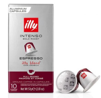 Kavos kapsulės Illy Intenso espresso, Nespresso aparatams 10 kaps 57g