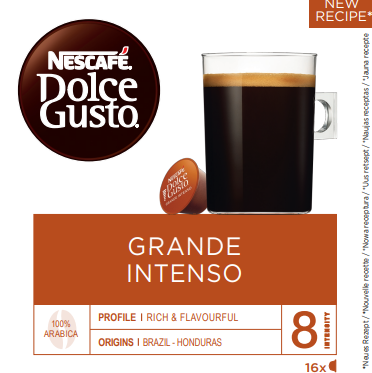 Kavos kapsulės NESCAFE DOLCE GUSTO Grande Intenso, 16 kaps., 144g