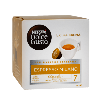 Kavos kapsulės NESCAFE DOLCE GUSTO Espresso Milano, 16 kaps., 99,2 g.