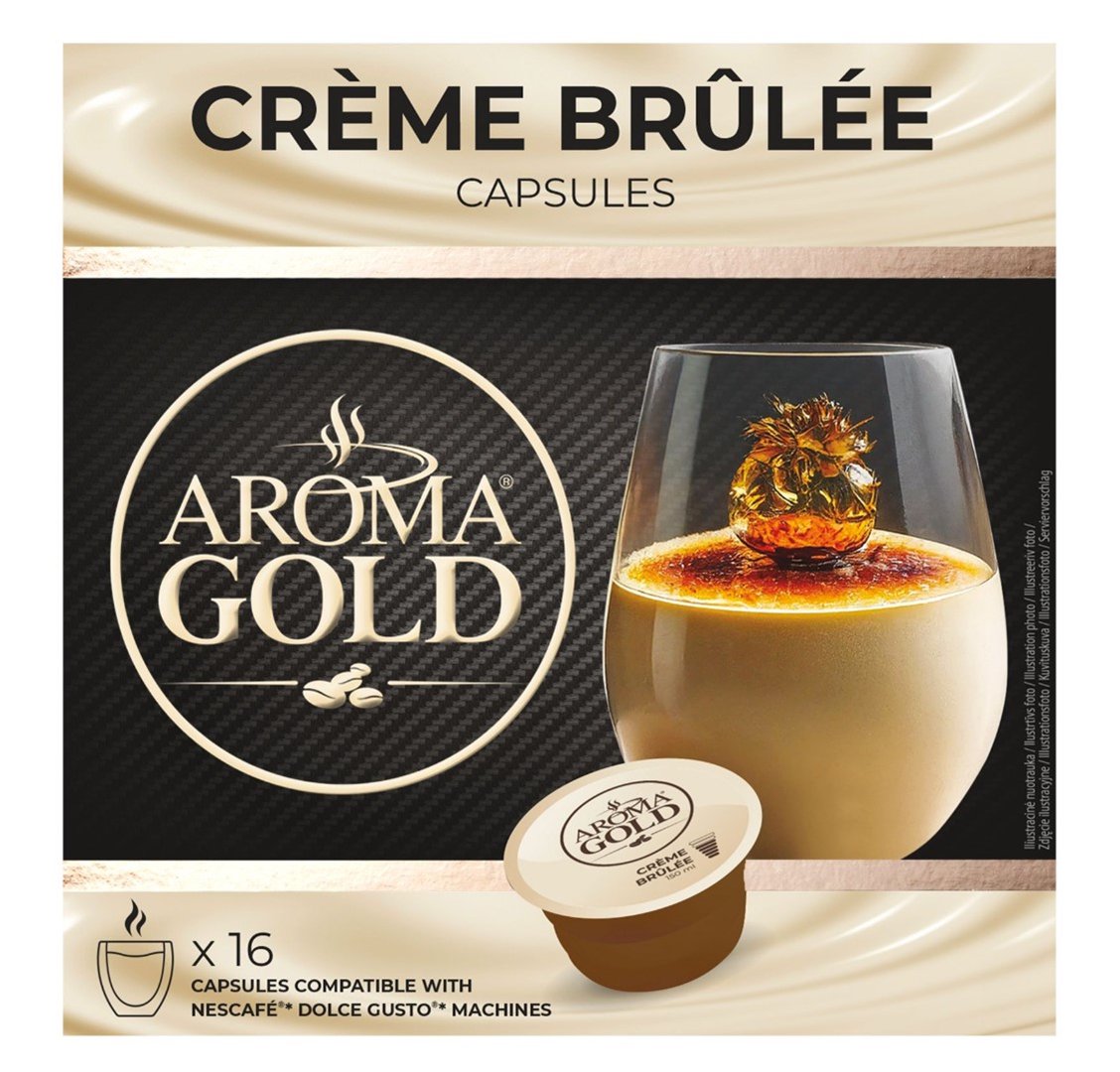 Kavos kapsulės AROMA GOLD Creme Brulee, 256 g.