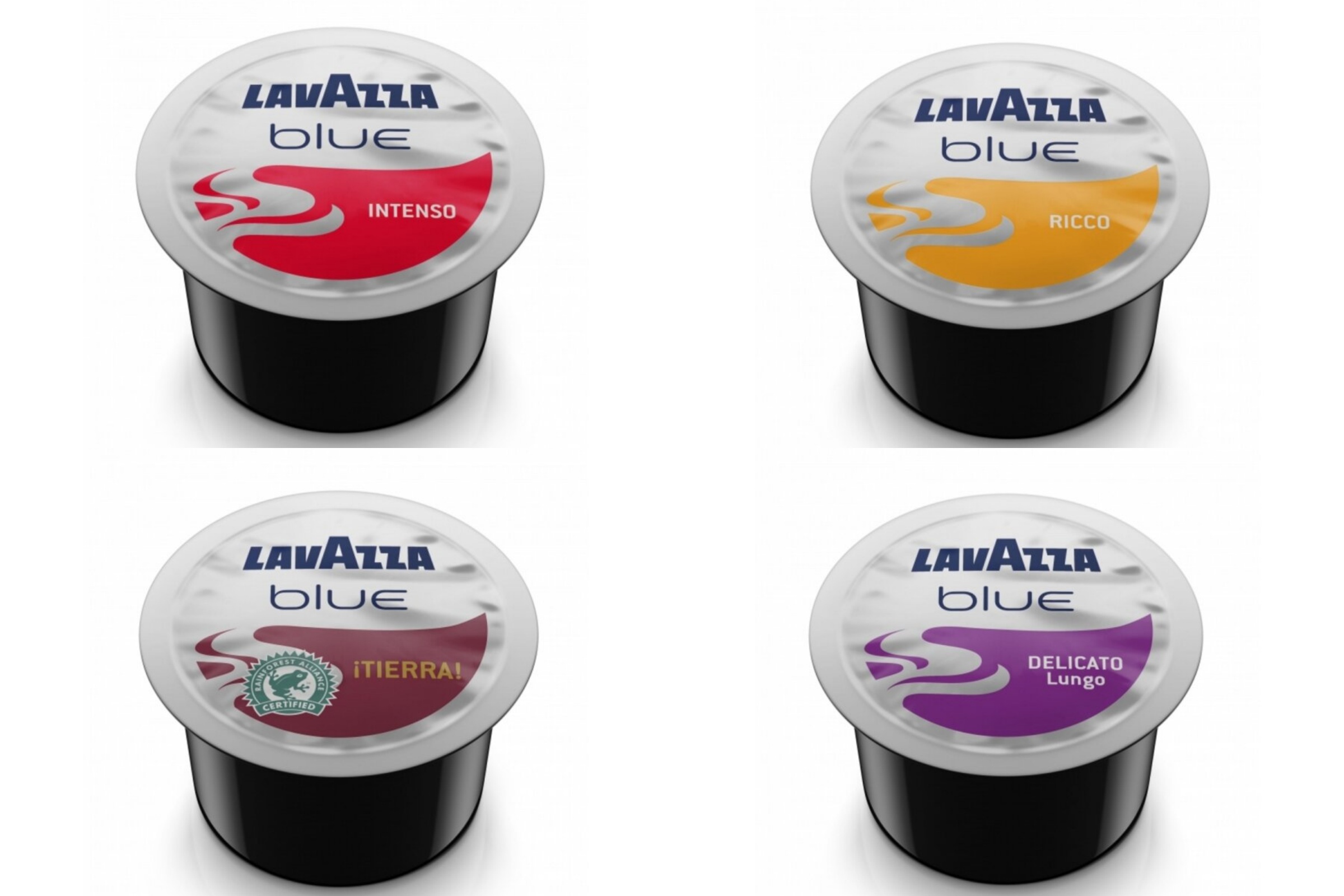 400 vnt. Lavazza Blue kapsulių rinkinys: Ricco, Intenso, TIERRA, Delicato