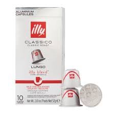 Kavos kapsulės Illy Lungo Classico, Nespresso aparatams 10 kaps 57g
