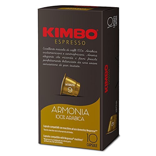 Kavos kapsulės KIMBO ARMONIA, Nespresso aparatui, 10 kaps.