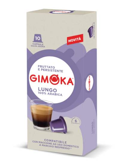 Kavos kapsulės GIMOKA Lungo, Nespresso aparatui, 10 kaps., 55g