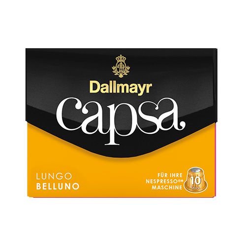 Kavos kapsulės Dallmayr Capsa Lungo Belluno 10 kaps. Nespresso aparatams