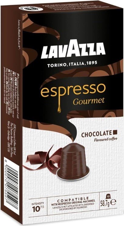Kavos kapsulės LAVAZZA Nespresso aparatams Gourmet Chocolate 10 kaps., 58,7 g.