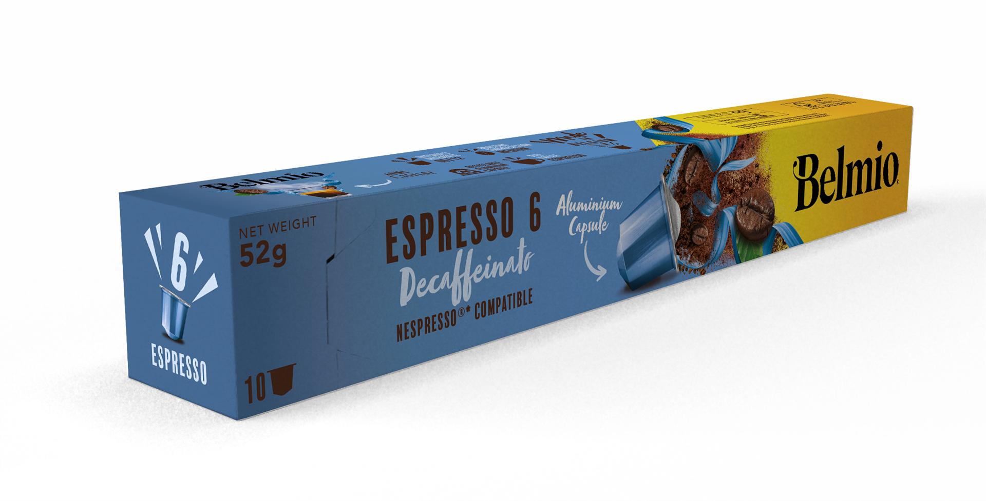 Belmoca Belmio Sleeve Espresso Decaffeinato Coffee Capsules for Nespresso coffee machines