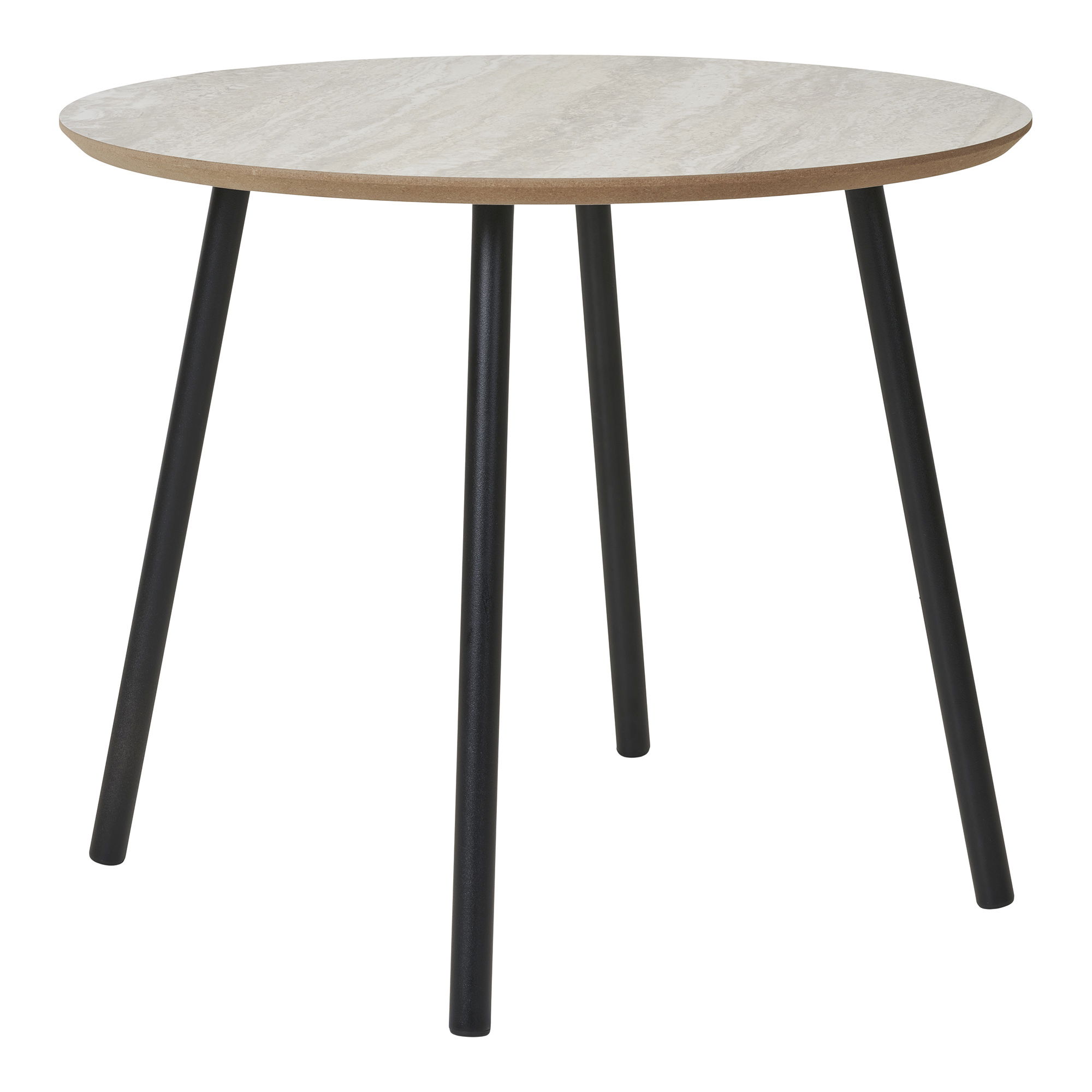 Minimalistinis apvalus Kavos staliukas | 55 x 45 x 55 cm | Juoda | Smėlio