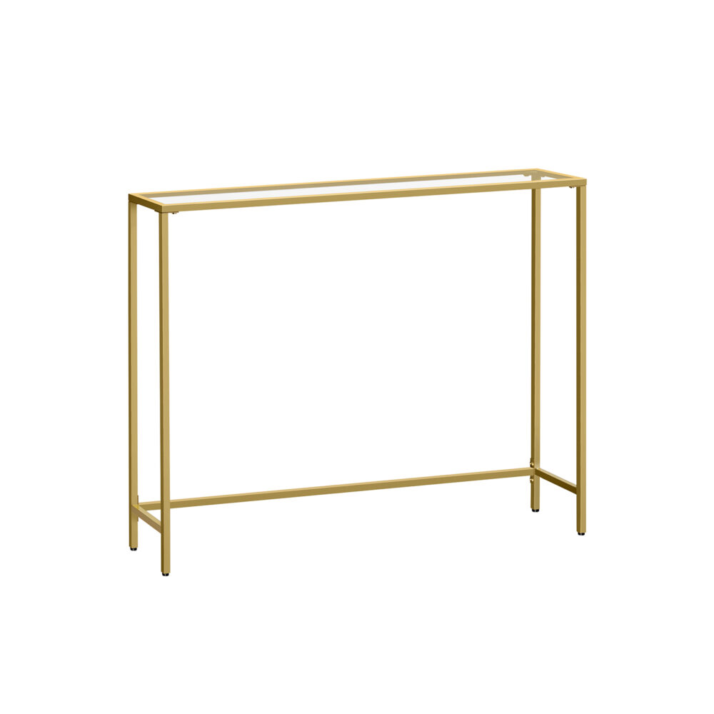 Siauras Minimalistinis Konsolinis staliukas | Grūdintas stiklas | 20 x 100 cm