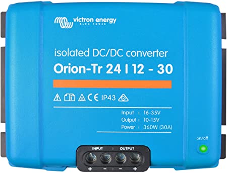 Įtampos keitiklis DC/DC 24V:12V 30A 360W Orion-Tr, galvaniškai izoliuotas, IP43, Victron energy
