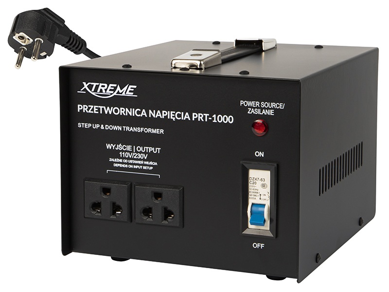 Transformatorinis įtampos keitiklis 230/110Vac ir 110/230Vac, reversinis, 1000W