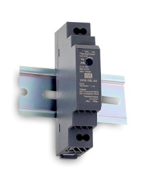 Įtampos keitiklis DC/DC 18-75V:12V 1.25A, tvirtinamas ant DIN bėgio, MEAN WELL