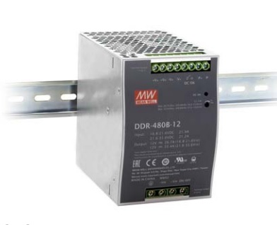 Įtampos keitiklis DC/DC 16.8-33.6V:12V 33.4A, tvirtinamas ant DIN bėgio, MEAN WELL