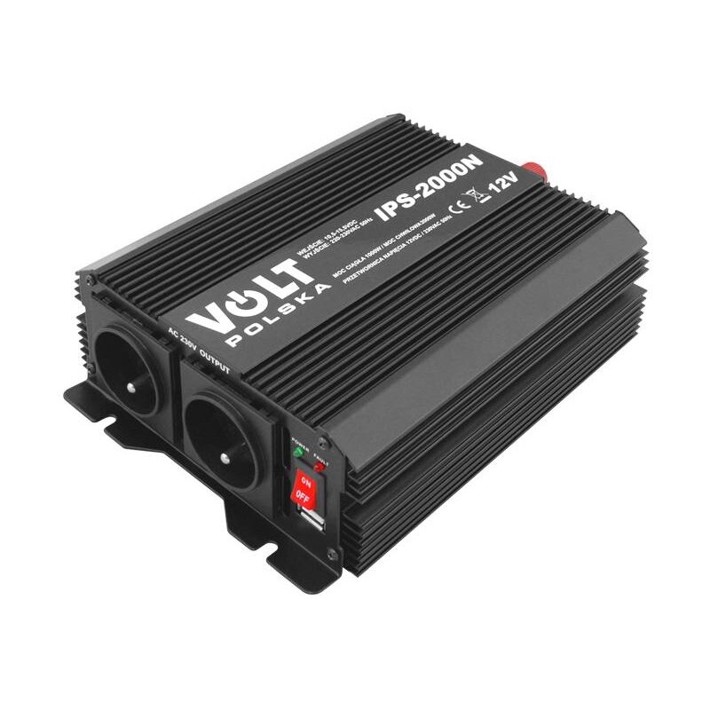 Įtampos keitiklis iš 24V į 220V 1000/2000W Volt