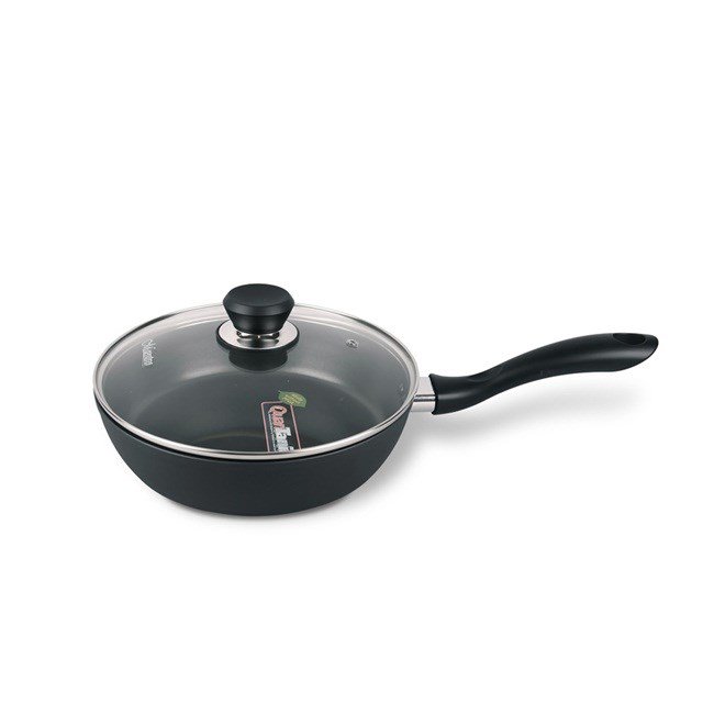 Maestro MR-1205-28 Keptuvė su dangčiu 28 cm Juoda