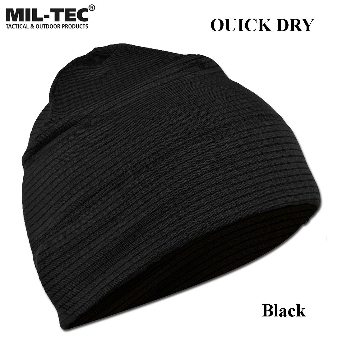 Mil-tec Quick Dry kepurė juoda .