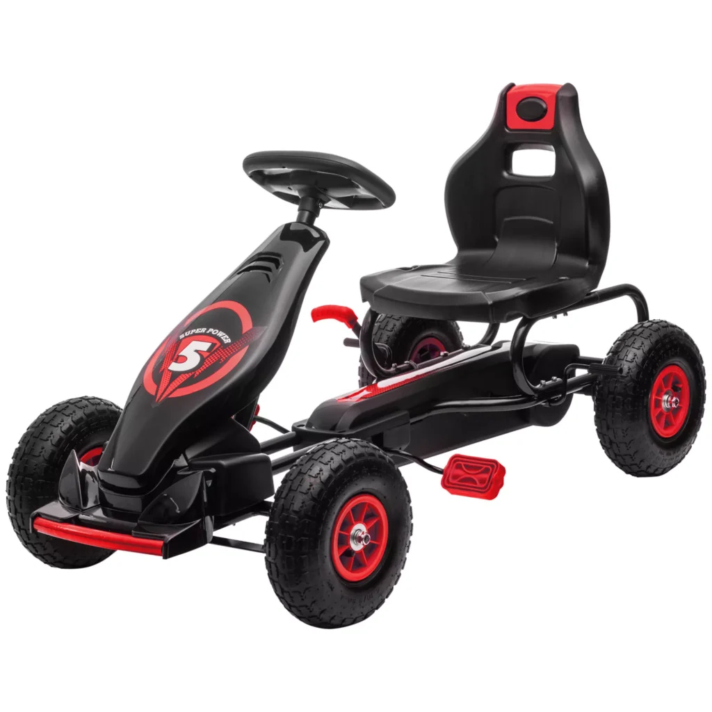 Kartingas, pedalinė transporto priemonė su guminėmis padangomis, skirta 5-12 metų vaikams
