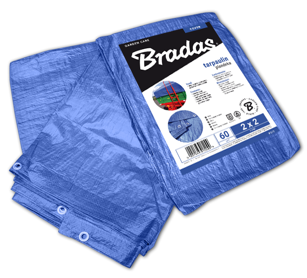 Sustiprintas tentas Bradas Blue, 1.5 x 8 m, 60 g/m²