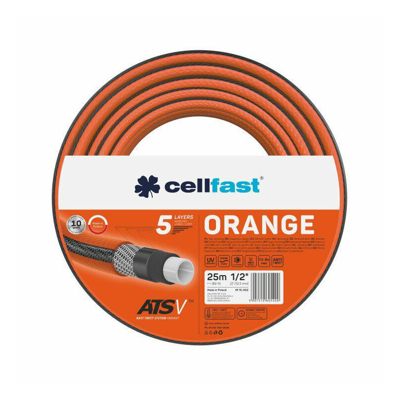 15-031 C.GARDEN HOSE. ORANŽINĖ 1" 20 m...