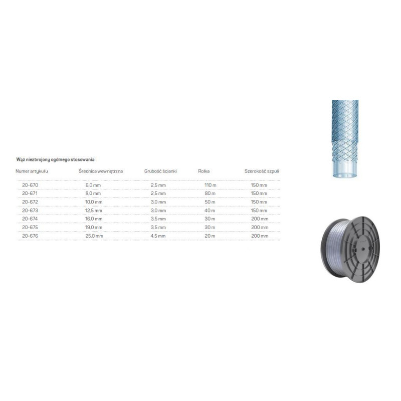20-672 CF.GENERAL HOSE STOS.ZBR.10.0x3.0 50mb LT "A"