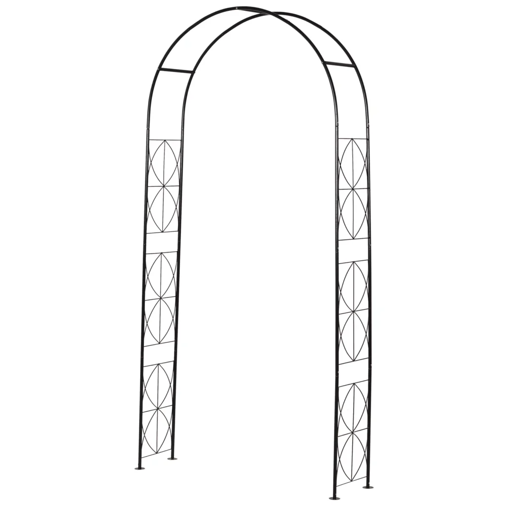 Augalų arka, metalinė gėlių atrama 114 x 30 x 230 cm